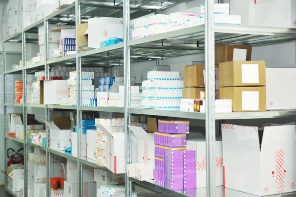 Fábrica médica fornece armazenamento interior — Fotografia de Stock