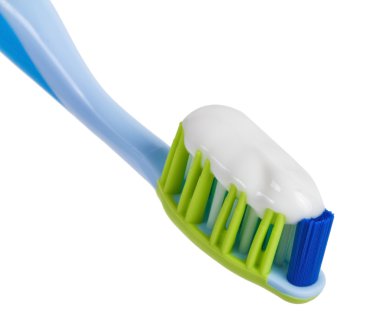 Tooth brush with tooth paste clipart