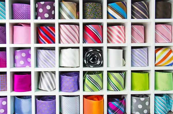 Renkli kravat koleksiyonu — Stok fotoğraf
