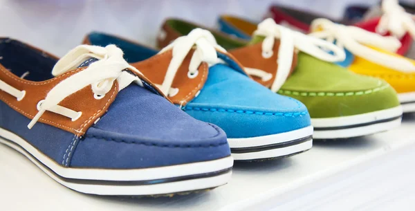 Colorful leather shoes — Stock Photo, Image