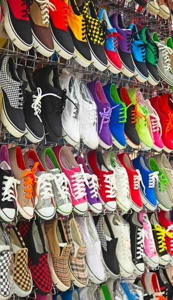 Kolorowe skórzane buty — Zdjęcie stockowe