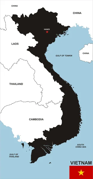 Vietnam-Karte — Stockfoto