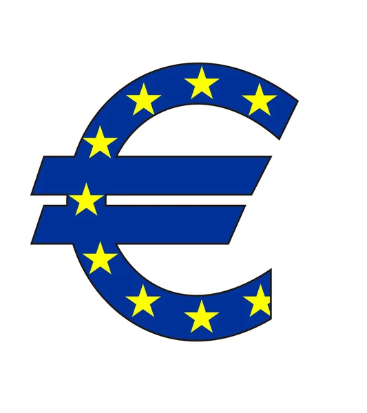 Símbolo euro — Fotografia de Stock