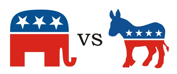 Republikanisch gegen demokratisch — Stockfoto