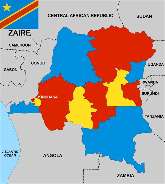 Карта zaire — стоковое фото