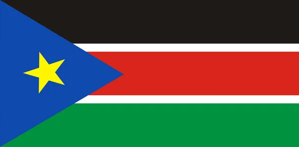 Södra sudan flagga — Stockfoto