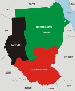 Sudan map clipart