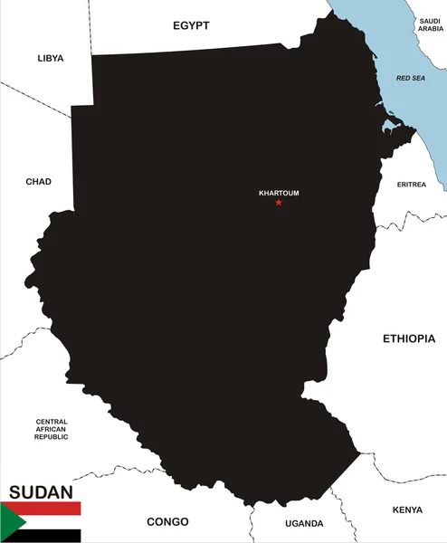 スーダンの地図 — ストック写真