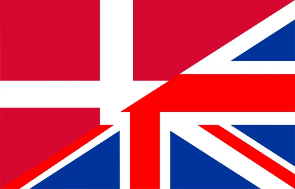 영국 덴마크 깃발 — 스톡 사진