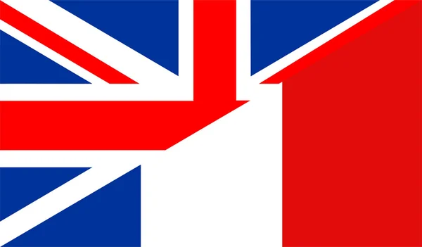 UK Frankrijk vlag — Stockfoto