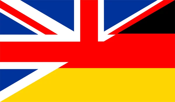 Vlajka Německo UK — Stock fotografie