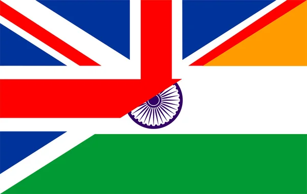 UK india vlag — Stockfoto