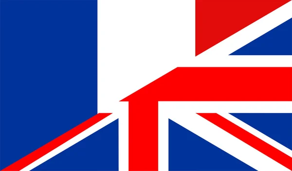 영국 프랑스 국기 — 스톡 사진