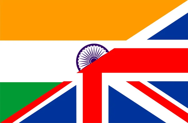Uk india flag — Stock Photo, Image