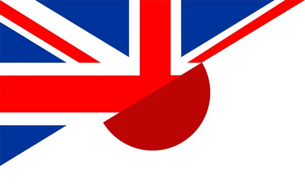 Vlajka Japonsko UK — Stock fotografie