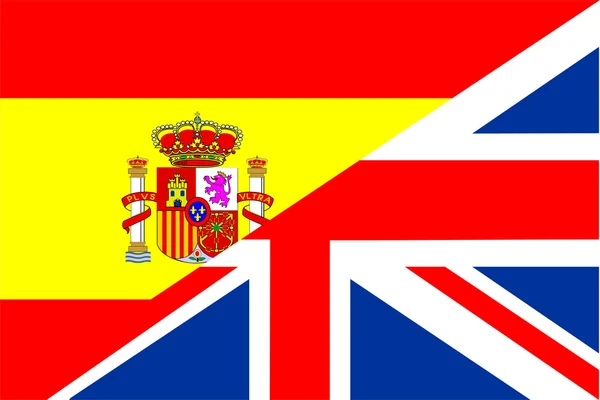 Spania uk flagg – stockfoto