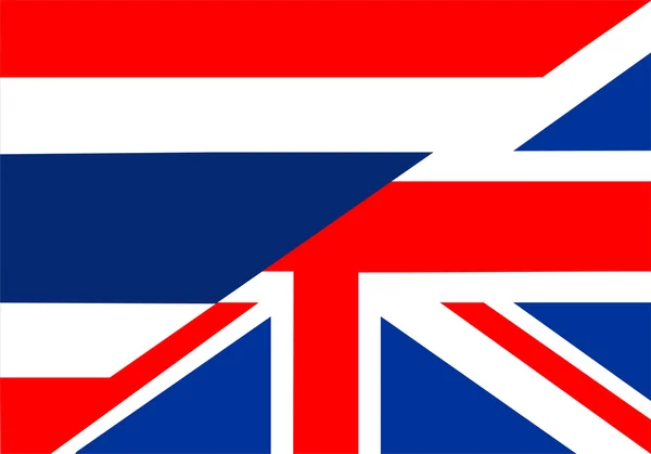 Tayland İngiltere bayrağı — Stok fotoğraf