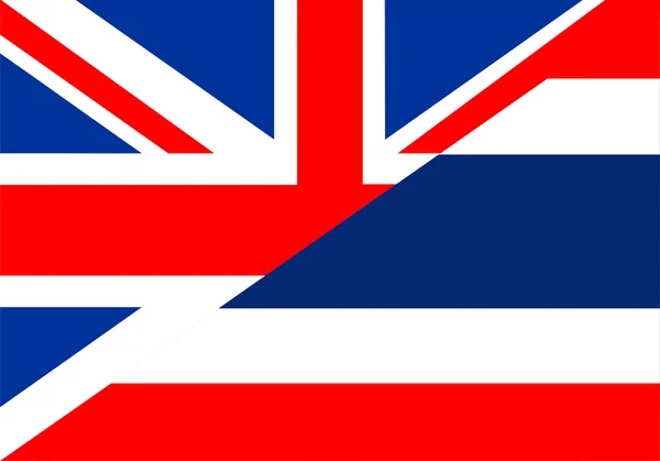 Tailandia bandera del Reino Unido — Foto de Stock