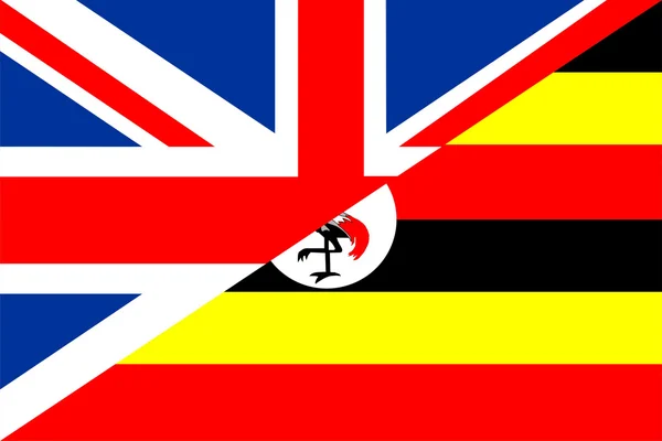 Uganda uk flag — Stock Photo, Image
