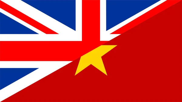 Vietnam bandera del Reino Unido —  Fotos de Stock