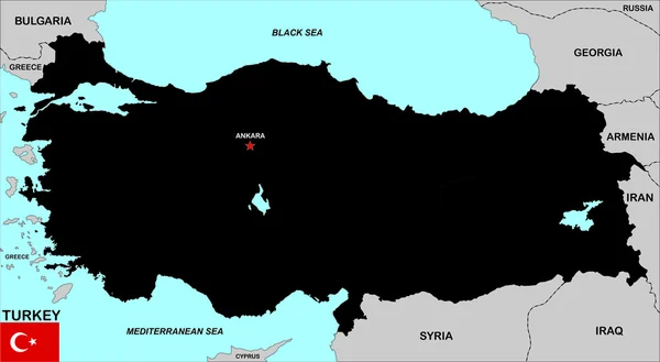 Turquía Mapa — Foto de Stock