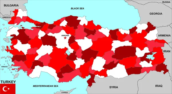 stock image Turkey map