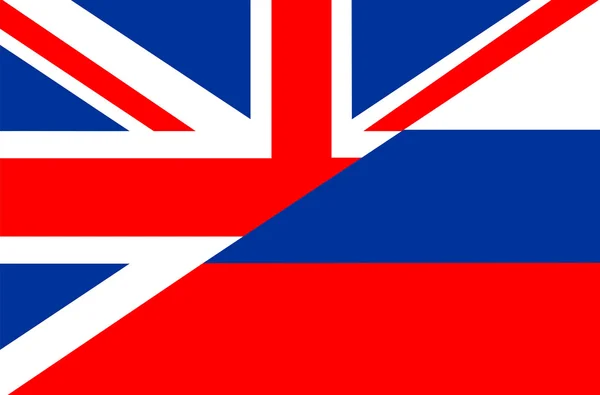 Storbritannien Ryssland flagg — Stockfoto