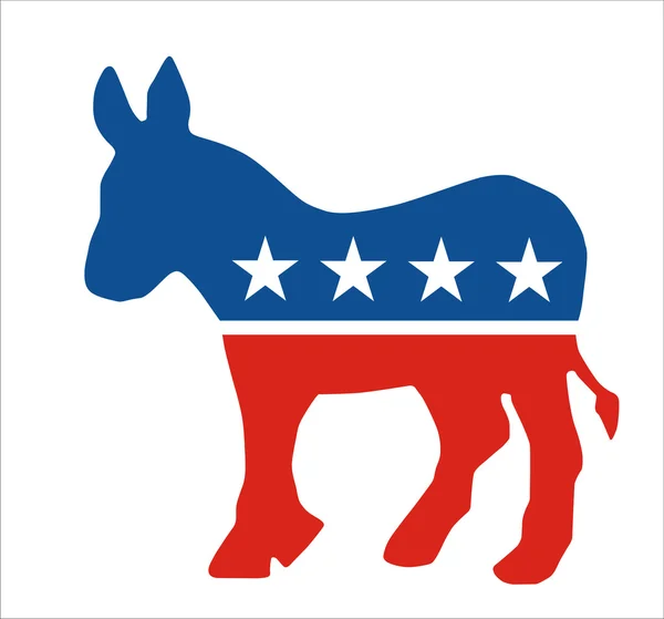 民主 - 美国民主党的象征. — 图库照片