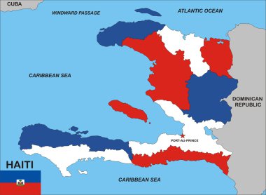 Haiti map clipart