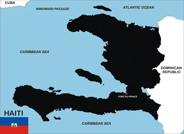 Mapa Haiti — Stock fotografie