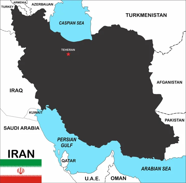 Iranische Karte — Stockfoto