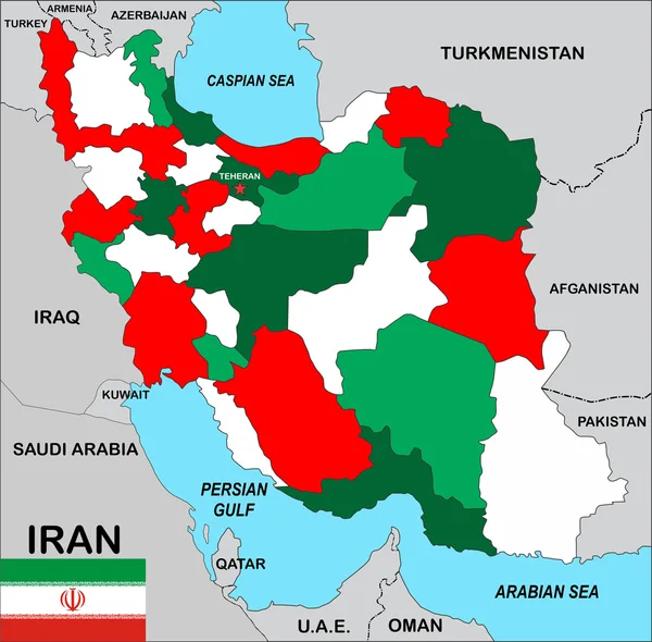 Χάρτης του Ιράν — Φωτογραφία Αρχείου