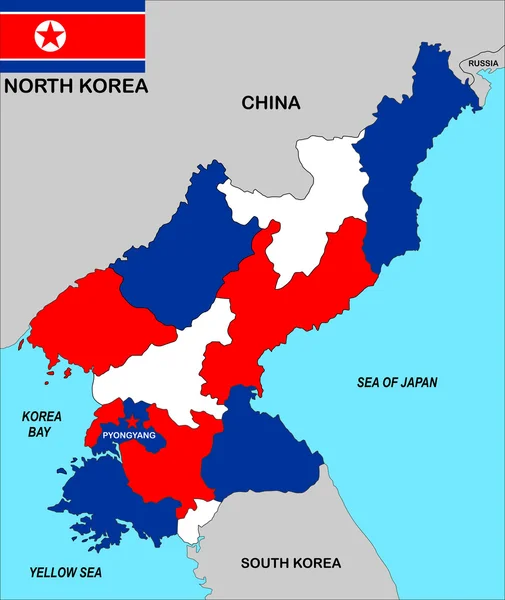 stock image North korea map