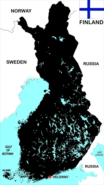 Finlândia mapa — Fotografia de Stock