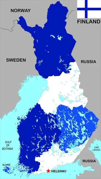 Finlandia mappa — Foto Stock