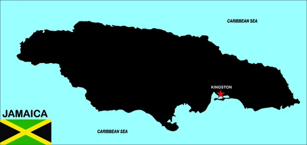 Mappa Giamaica — Foto Stock