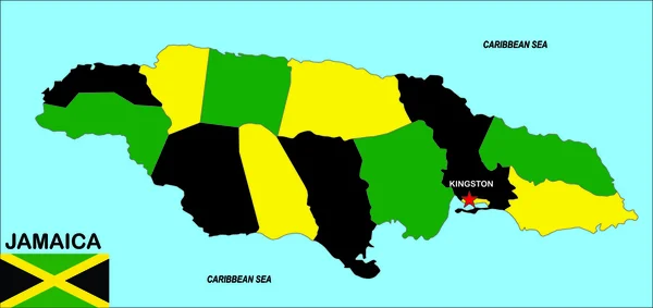 Mapa Jamajky — Stock fotografie