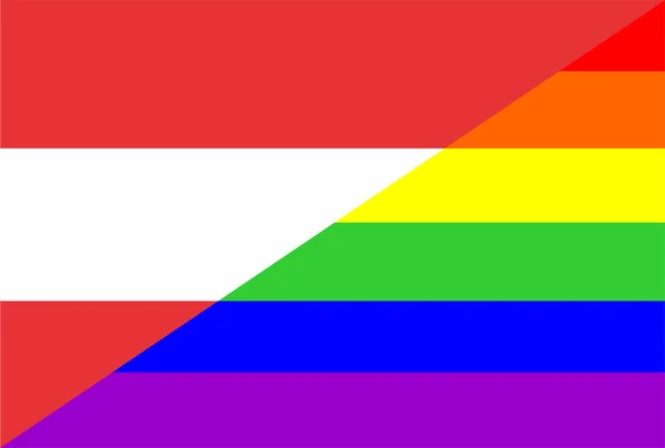Gay flagga Österrike — Stockfoto