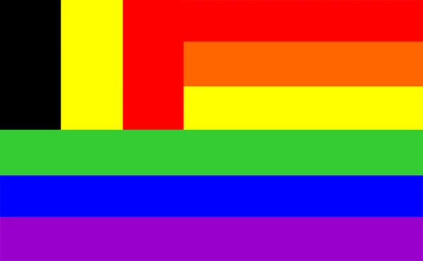 Bandeira gay bélgica — Fotografia de Stock