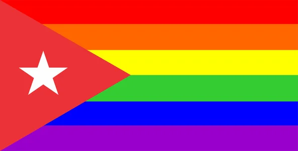 Bandera gay cuba — Foto de Stock