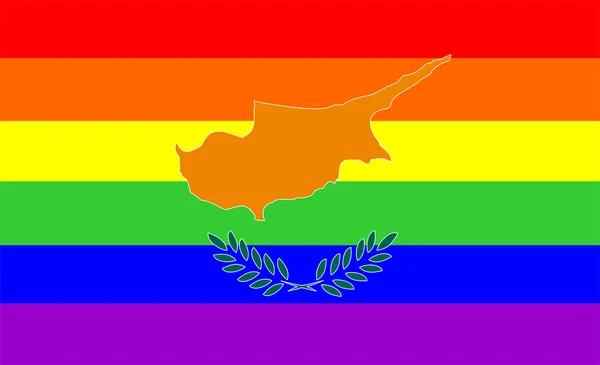 Homosexuelle Flagge Zypern — Stockfoto