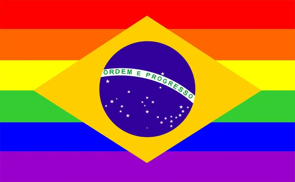 ゲイ ブラジルの旗 — ストック写真