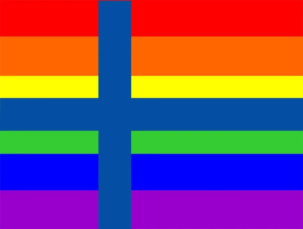 Gay flagga finland — Stockfoto