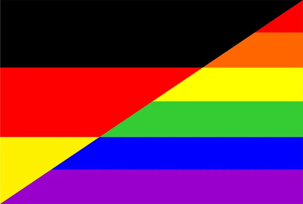 Bandeira gay alemanha — Fotografia de Stock