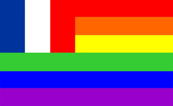 Schwulenflagge Frankreich — Stockfoto