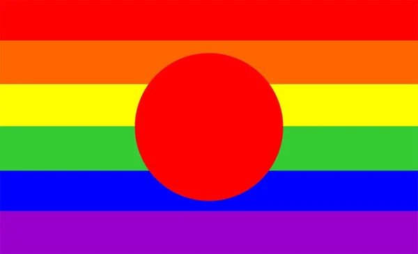 Bandera gay japón — Foto de Stock