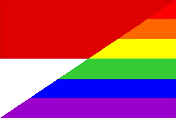 Schwulenflaggen-Monaco — Stockfoto