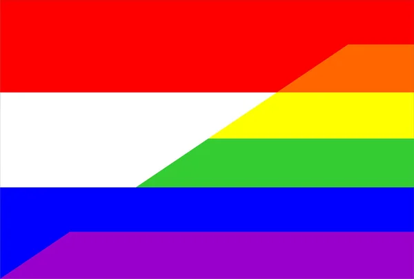 Gay flagga Nederländerna — Stockfoto