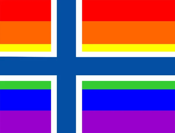 Bandiera gay norway — Foto Stock