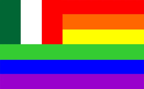 Schwulenflagge Italien — Stockfoto